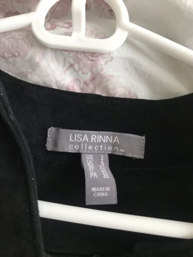 Black Suede Jacket By Lisa Rinna Size 2 ON SALE!! - Picture 2 of 3