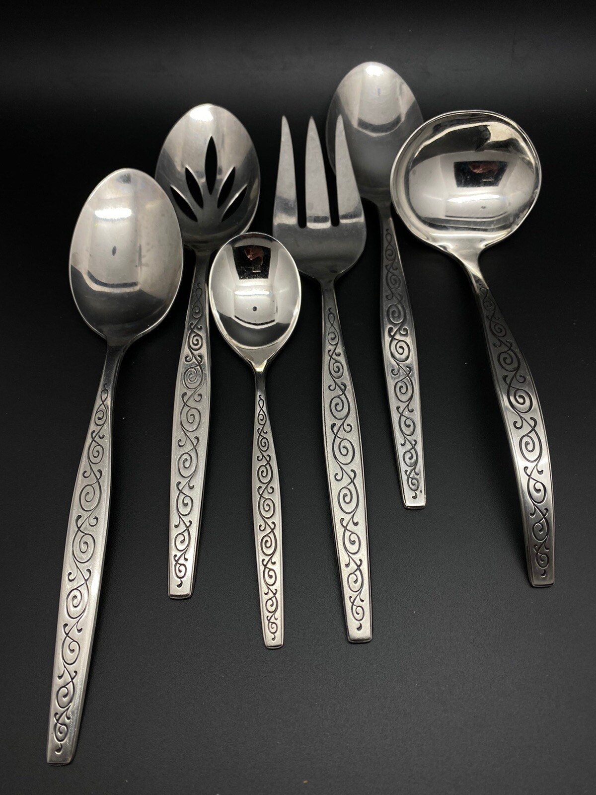 Gorham SPANISH SCROLL Silverware Serving Flatware SIX Pieces RF178 eBay