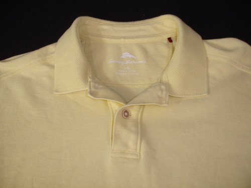 Tommy Bahama Mens L Cotton Yellow Short Sleeve Polo Shirt - Picture 4 of 8