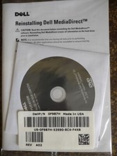 Dell MediaDirect 3.5 Reinstallation Disc and Manual Unopened Free Shipping