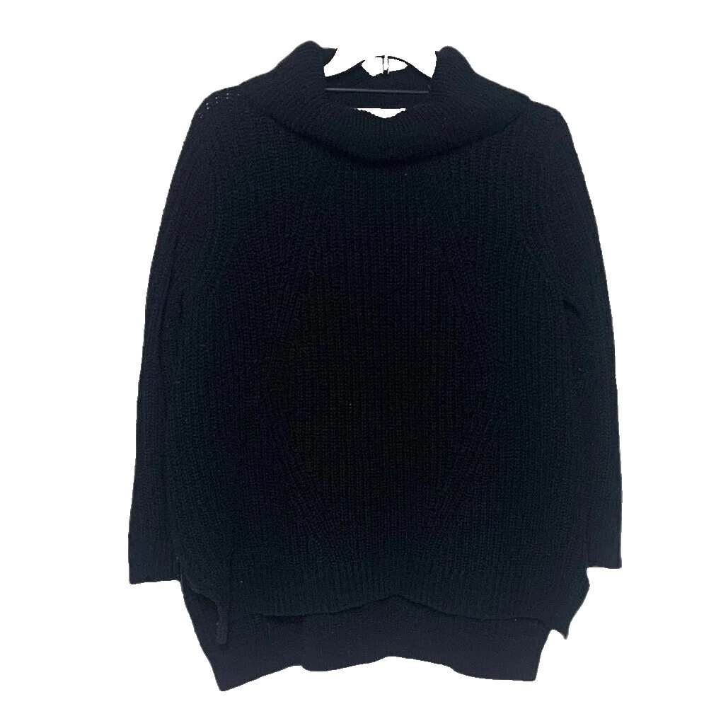 Negro Sólido Larry Levine Suéteres para mujer