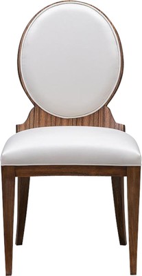 Dining Chair WOODBRIDGE LEANDRO Tapered Sabre Legs Curved Oval Back Paldao