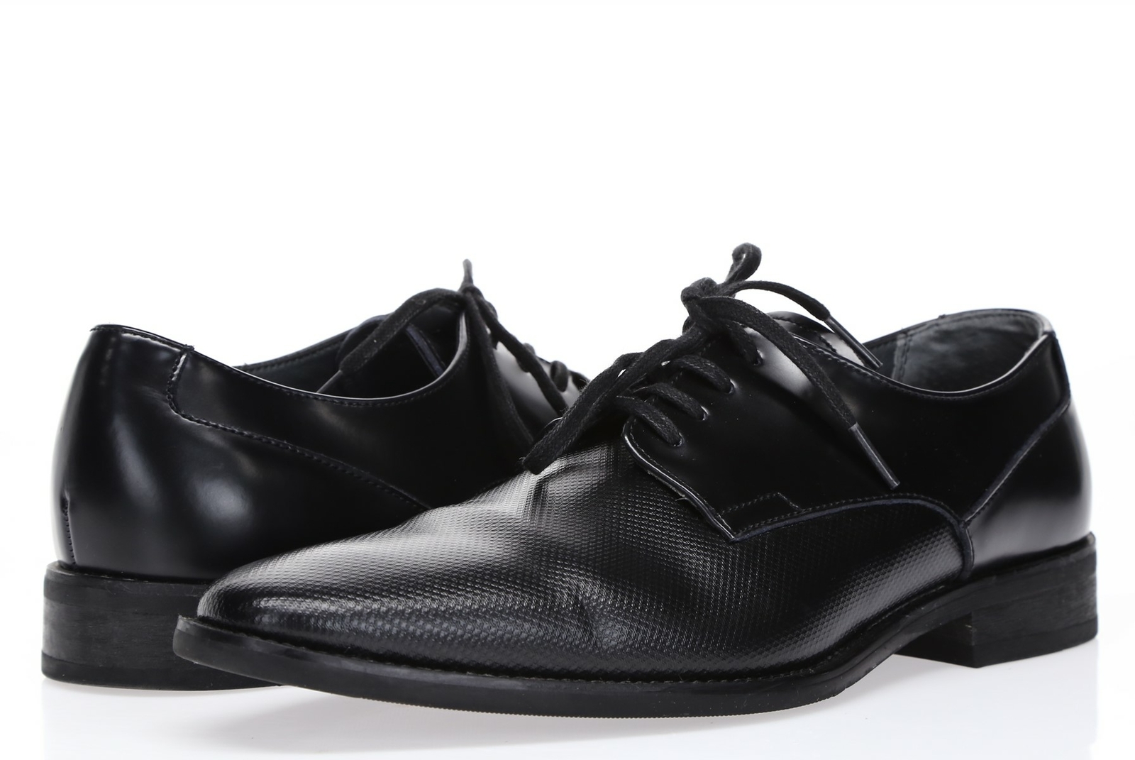 SAOLA Scarpe eleganti CALVIN KLEIN uomo Ripley pelle nera testurizzata Derby Oxford taglia 8