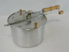 The Genuine Whirley Pop Hand Crank Popcorn Machine -- Wabash Valley Farm -- Ex.c