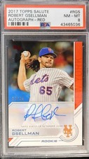 Robert Gsellman Signed Auto 2017 Topps Salute Card #RGS LE 7/10 PSA 8 NM-MT