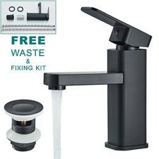 Cloakroom Basin Mixer Tap Bathroom Sink Mono Single Lever Tap Waste Modern Tap