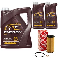 MotoröL Set Mannol 5W-30 API SN/CH-4 7 Liter + ÖLfilter FüR BMW 7Er 730D Xdrive