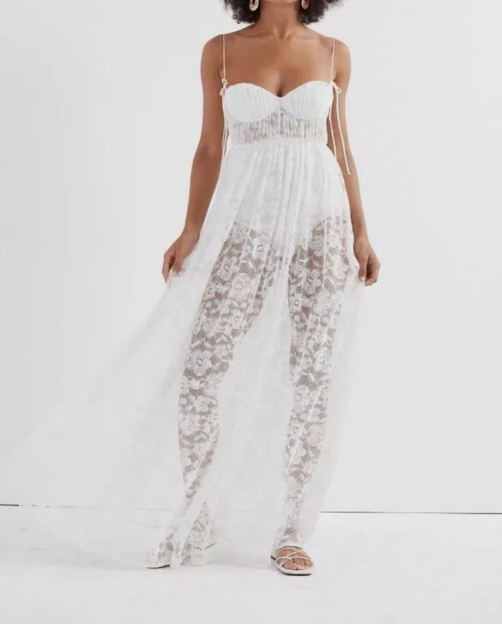 UNDERCOVER For Love & Lemons MAXI ABITO VESTITO PIZZO LORENA taglia L