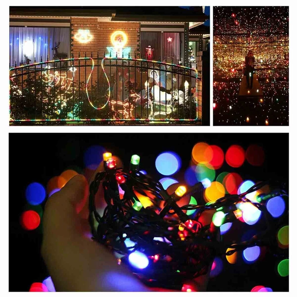 100 LED Solar Outdoor Waterproof Lights Outdoor Garden Wedding Party Christmas - Image 4 of 4