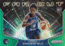 2021 Panini Prizm WNBA Far Out Insert Green Refractor #5 Crystal Dangerfield