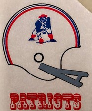 Original Vintage Patriots NFL Football Helmet Iron On Transfer