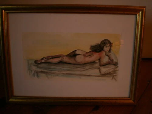 Peintures du XXe siècle et contemporaines aquarelles encadrées