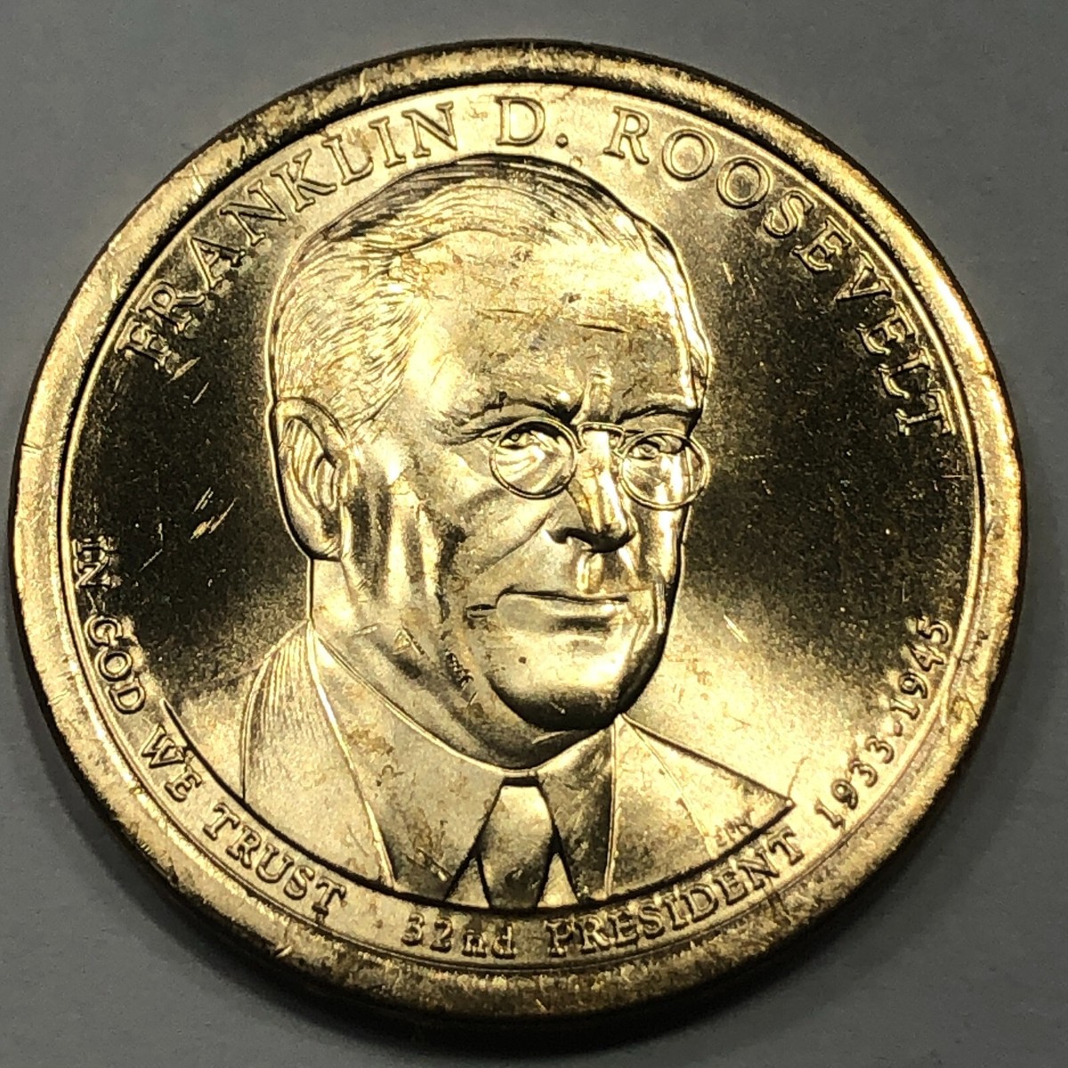 2014 P&D - Franklin Delano Roosevelt Presidential Golden Dollar