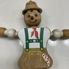 Vintage Wooden Jumping Jack Pull String Toy Alpine Boy Swiss Austria? 7” AsIs — photo 2