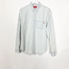 Supreme Men's Shirt Sz M Medium Denim Light Blue Oxford Cotton Heavy weight RARE
