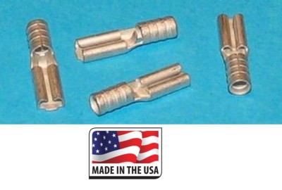 100 Non Insulated Quick Disconnect QD Terminal #22-18 Gauge Wire .110 Female USA - Foto 8