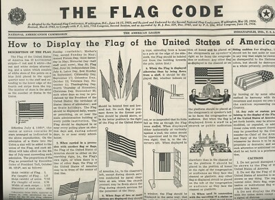 The American Legion The Flag Code. How to Display the Flag of the United States