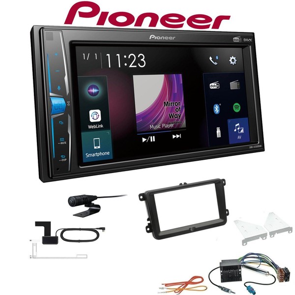 Pioneer Multimedia Autoradio Bluetooth Dab+ FüR Volkswagen Vw Polo Schwarz-image