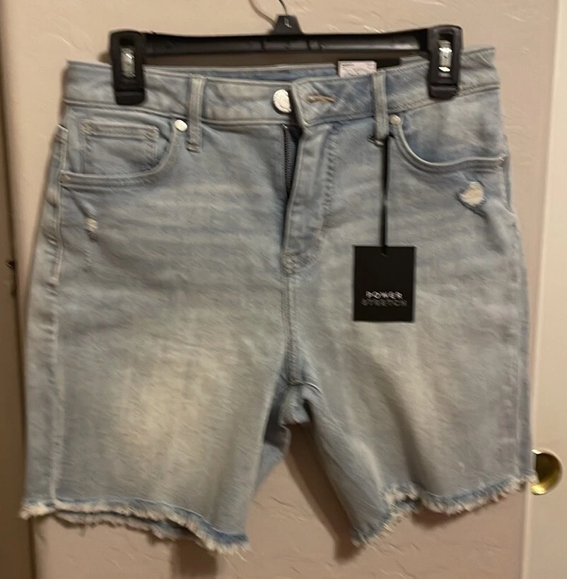 Shorts jeans Vera Wang cintura alta corte 30” cintura 11” cintura tamanho 6 original $44 - Imagem 4 de 4