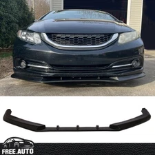 Fits 13-15 Honda Civic EK Sedan 4Dr Front Bumper Lip Spoiler IKON V3 Style PU