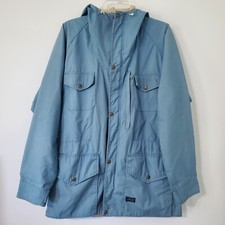 Vintage Mens Class 5 C5 Outdoor Jacket Size Medium Blue Tan Made in USA