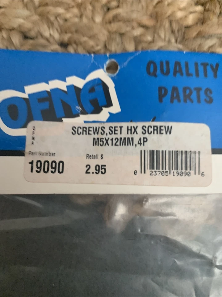 Vintage RC OFNA Grub Screws Black Set Hex (4) 19090 - Image 2 of 3