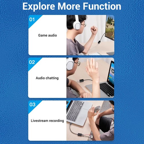 Sound Card USB to 3.5mm Audio Interface Adapter External Sound Card - 第 5/23 張圖片