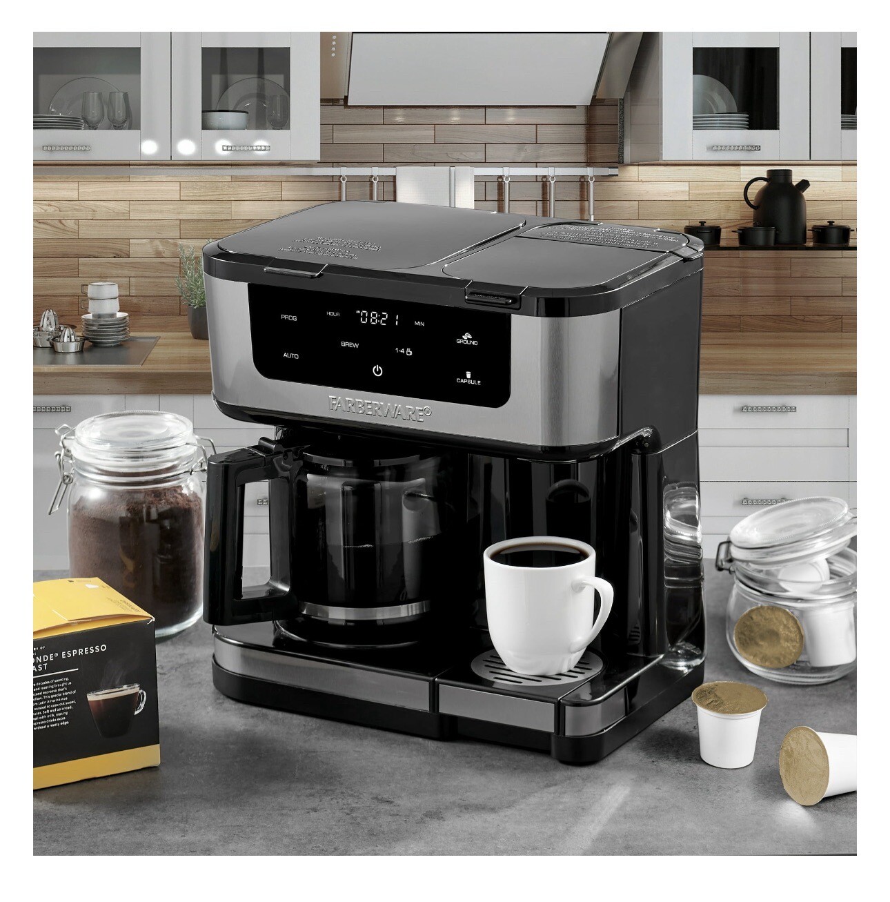 “Farberware Side by Side Coffee Maker Black & Stainless, New” eBay