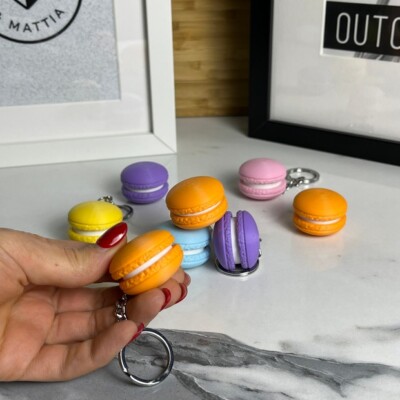 Macarons Fidget Clicker, Mechanical Keyboard Sound, 3D Printed Fun Toys Keychain
