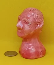 "Red Charley" - Original Clay Sculpture. Signed. Hand made and glazed.