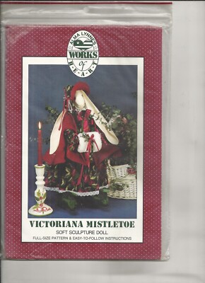 ALMA LYNN WORKS OF HEART 24'' VICTORIAN SOFT SCULPTURED  DOLL SEWING PATTERN 1989