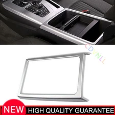 For Audi Q5 2018-2025 ABS Matte Silver Central Gear Shift Panel Trim Frame Cover