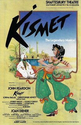 John Reardon ''KISMET'' Joan Diener / Wright and Forrest 1978 London Revival Flyer
