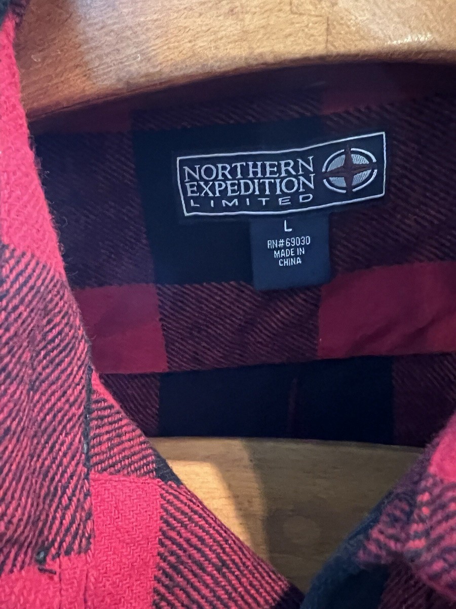 NORTHERN EXPEDITION LIMITED Men Shirt Size L Large Buffalo Flannel