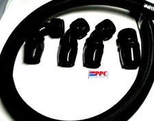PPC  Universal Radiator Hose Kit -16AN Hose & Polished Black Anodiz Fitting Kit 