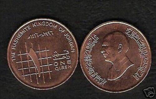 JORDAN 1 QIRSH KM-56 1995-1996 x 1 Pcs KING HUSSEIN UNC ARAB CURRENCY MONEY COIN