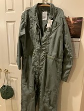 Nomex Flight SuitCoveralls CWU-27/P Mens 50 Regular or 46L New w/Tags,Green