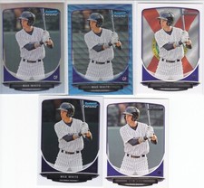 Max White 2013 Bowman BP14 Prospect Card Lot Chrome +Base w/refractor, blue wave