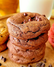 Chocolate Chip Cookies - Dark cocoa - Double Chocolate - Homemade - Fresh Baked