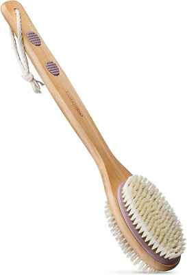 Back Scrubber for Shower Long Handle Back Brush Dual-Sided with Exfoliating and