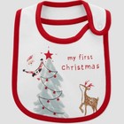 Carter's Just One You® Baby 'First Christmas Bib' - White/Red  teething cloth