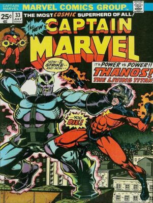 Captain Marvel #33 NEW METAL SIGN: Thanos, the Living Titan