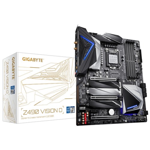 Gigabyte Z490 Vision D REV 1.1 DDR4 ATX Motherboard LGA1200 99% NEW WITH BOX - 第 1/6 張圖片