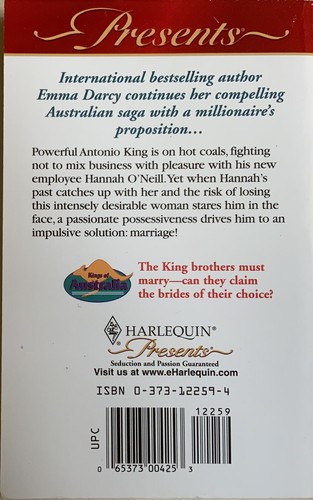 The Kings of Australia Ser.: The Bridal Bargain by Emma Darcy - Imagen 2 de 2