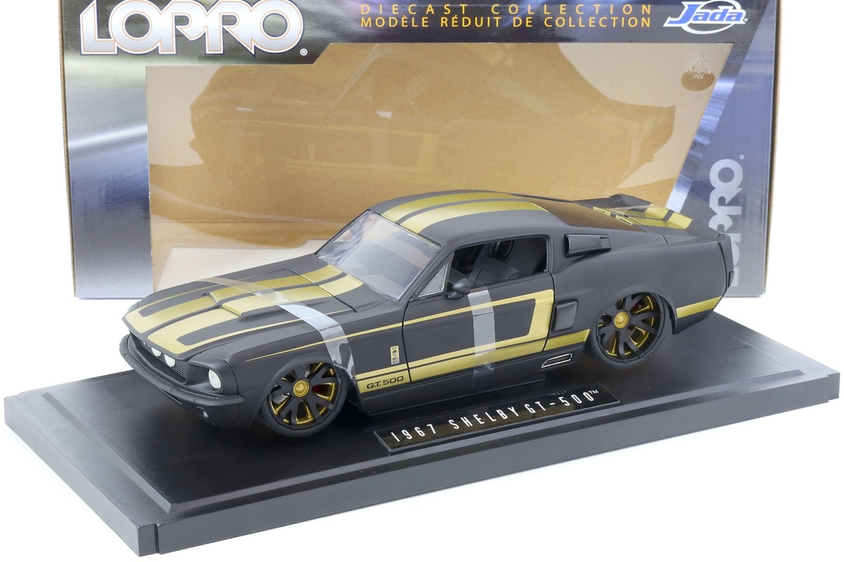 1:18 JADA Toys 1967 Ford Mustang Shelby GT-500 Coupe matt black