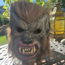 Werewolf Wolfman Halloween Hairy Mask 2001 Don Post Studios- Thick Foam Front