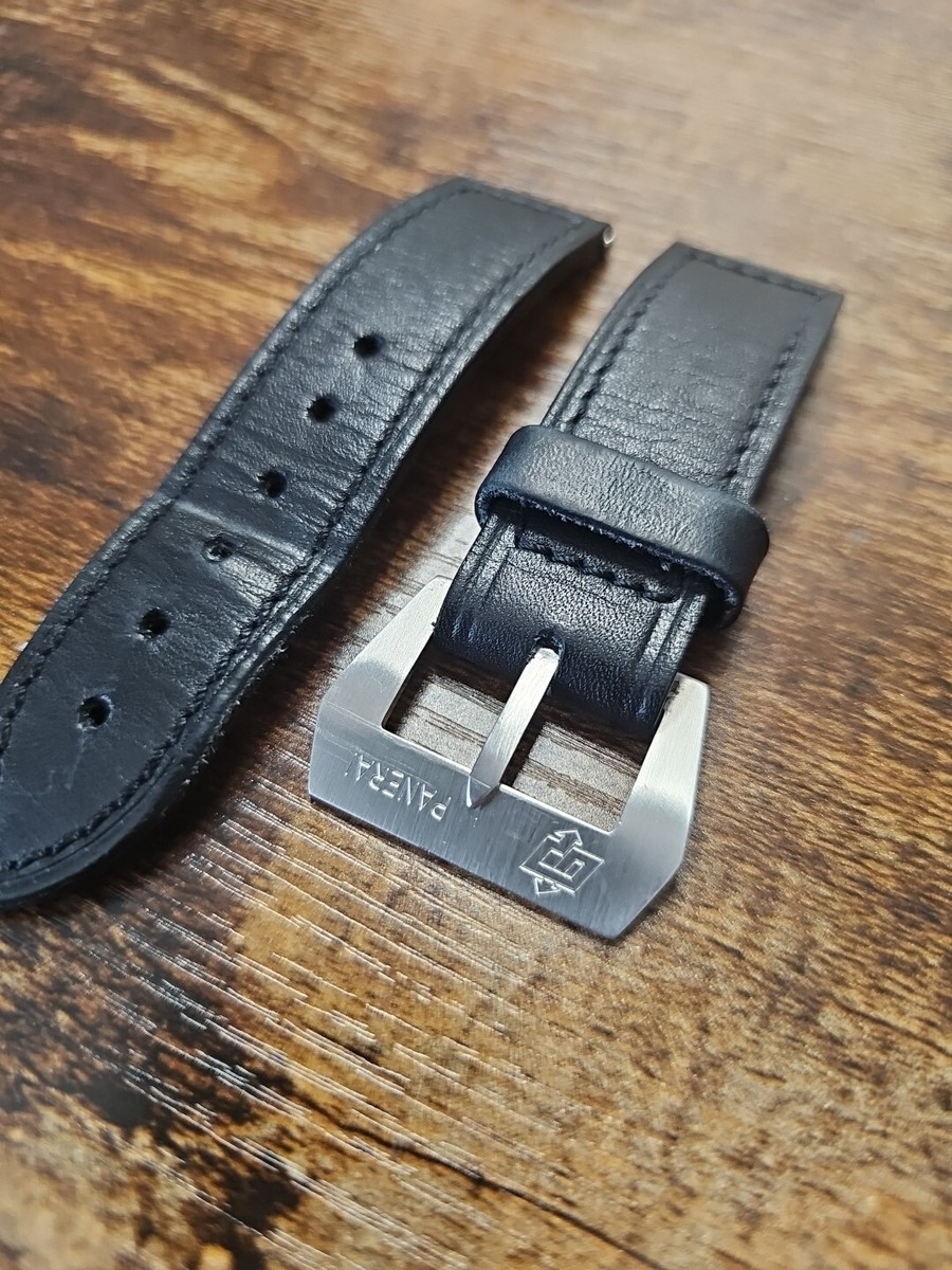 Original Kodiak Panerai Pre-Vendom OEM 24mm Black Leather Strap