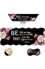 CICPLKSE Mouse Pad with Wrist Support  Desk Mat  Coaster 3 in 1 Set, XXL La