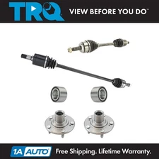 TRQ Front CV Axle Shaft Assembly Wheel Hub Bearing Kit Set 4pc for 06-11 Civic