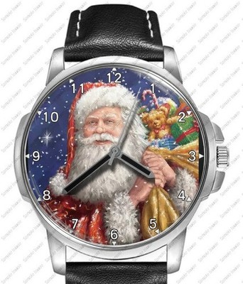 Babbo Natale Novità Arte Unico Unisex Bello Orologio da Polso UK